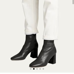 LOEFFLER RANDALL - Elise Napa 75mm Slim Ankle Booties - Size 7.5 Black